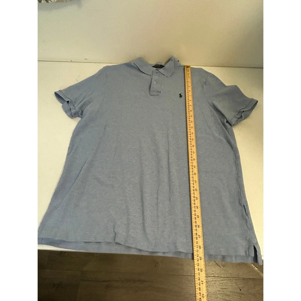 Polo Ralph Lauren Classic Fit Light Blue‎ Short Sleeve Polo Shirt Mens XL